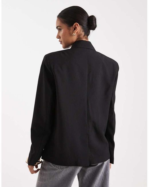 ASOS Black Tailored Unlined Relaxed Blazer