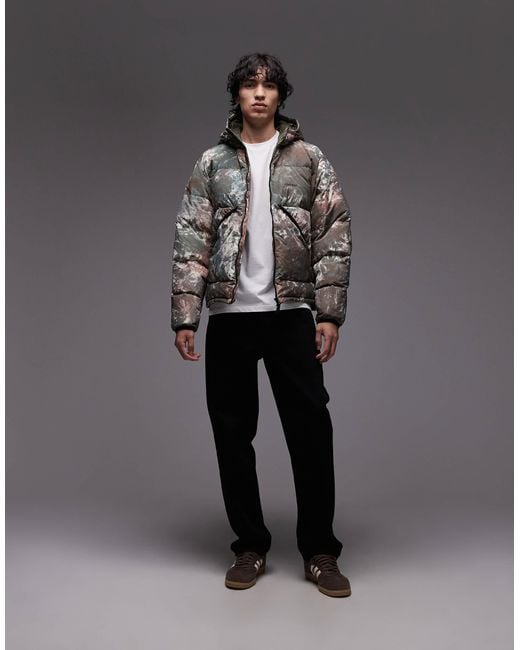 Gramicci Gray Down Puffer Jacket for men