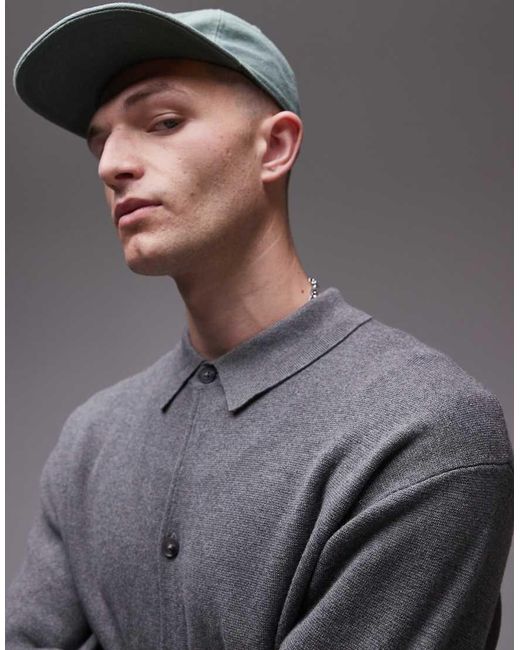 Topman Net Vest in het Gray voor heren