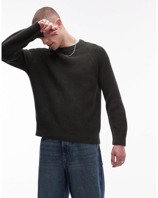 ARKET Black Linen Blend Knitted Sweater for men