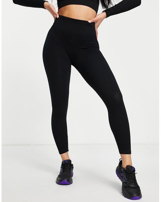HIIT White Seamless Rib legging