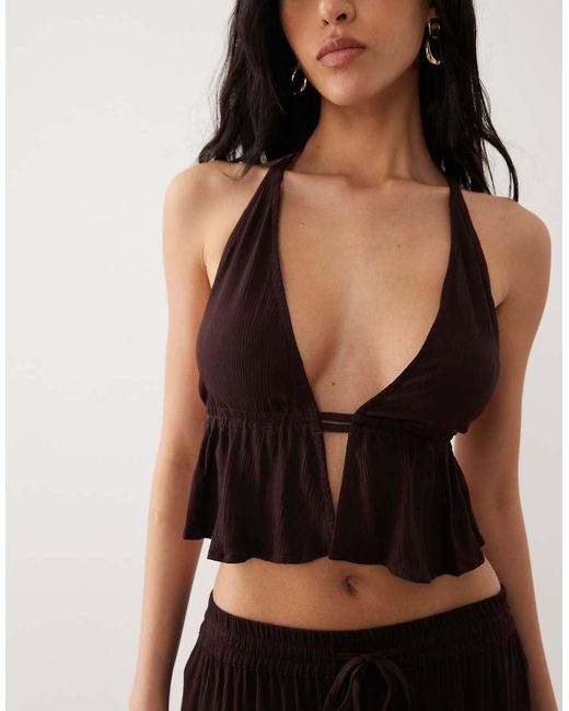 Free Society Black Tie Back Beach Top