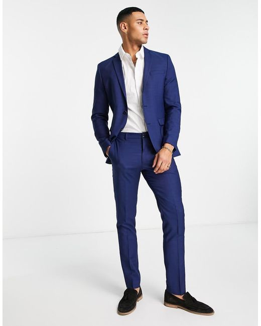 Jack & Jones Blue Premium Slim Fit Suit Jacket for men