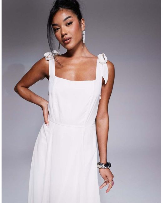 ANAYA Gray Strappy Maxi Dress