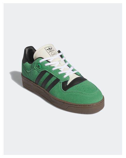 Adidas Originals Green Rivalry 86 Low Sneakers With Gum Sole