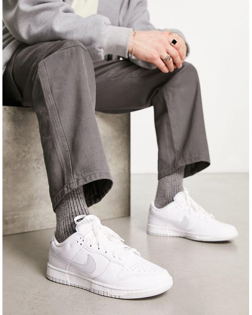 Nike Dunk Hi Low Trainers in Gray for Men | Lyst