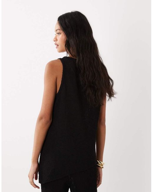 ASOS Black Knitted Tape A-line Cami Co-ord