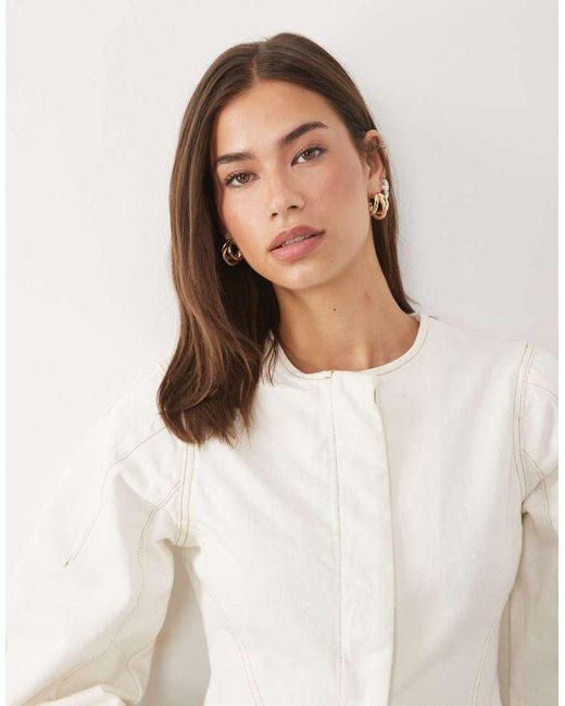 ASOS Natural Cocoon Sleeve Cinch Jacket
