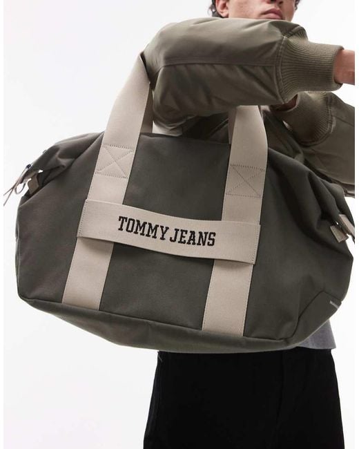 Tommy Hilfiger Black Retro Duffle Bag for men