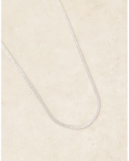 Cadena Omega Brillante Chapada En Acero Inoxidable De Accessorize de color Metallic