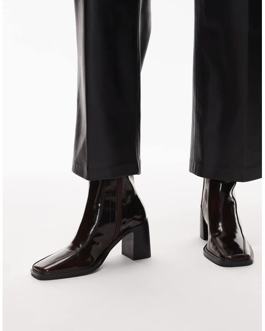 Tony Bianco Black Dusty Block Heeled Ankle Boots