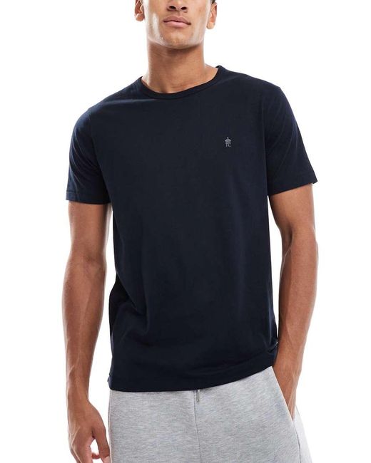 French Connection Blue 5 Pack Cotton Crew Neck Short Sleeve T-Shirts for men