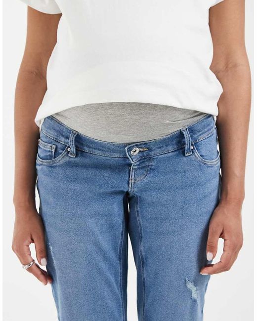ONLY Blue High Waist Mom Jeans