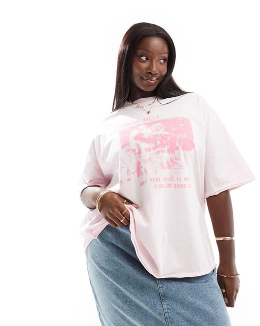 ASOS Pink Asos design curve – boyfriend-t-shirt