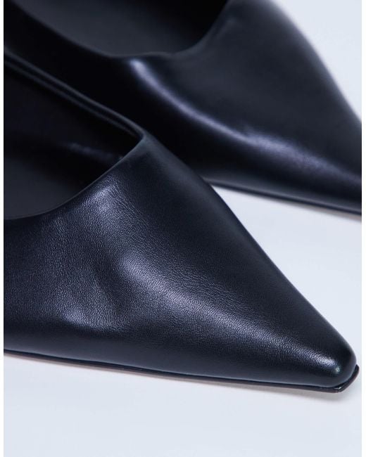 TOPSHOP Blue Ace Point Toe Flat Shoes