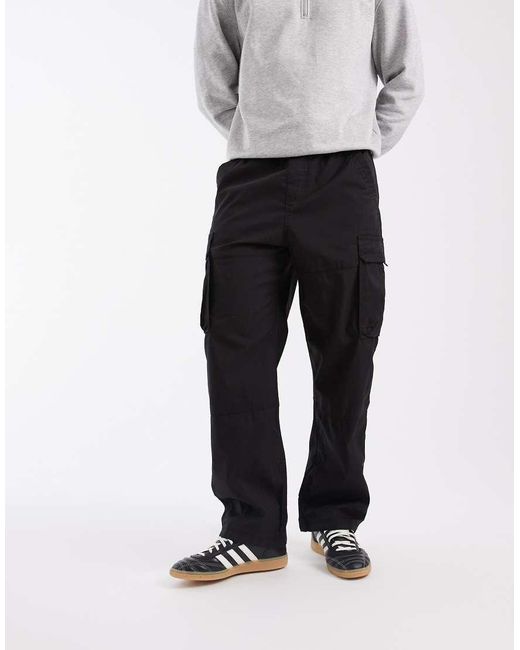 Hollister White Y2k baggy Cargo Pants for men