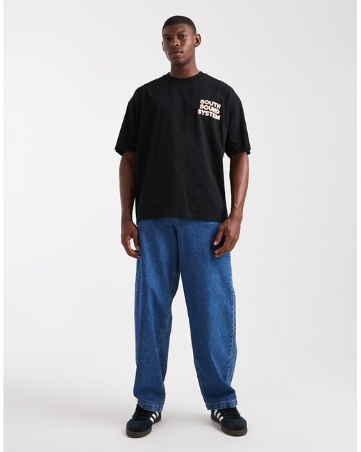 ASOS Black Oversized T-shirt With Cartoon Graphic for men