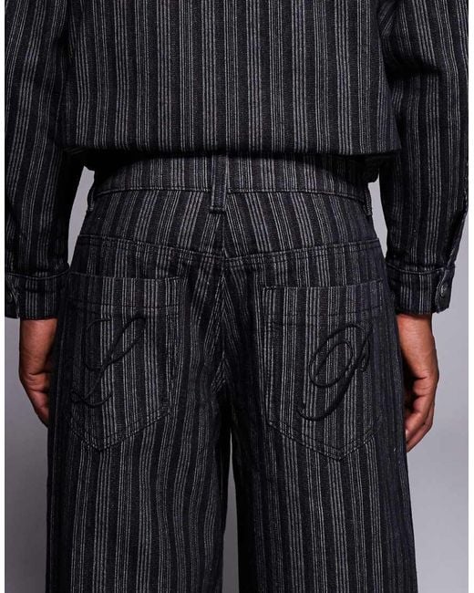 Liquor N Poker Black Relaxed Baggy Jeans Co-Ord for men
