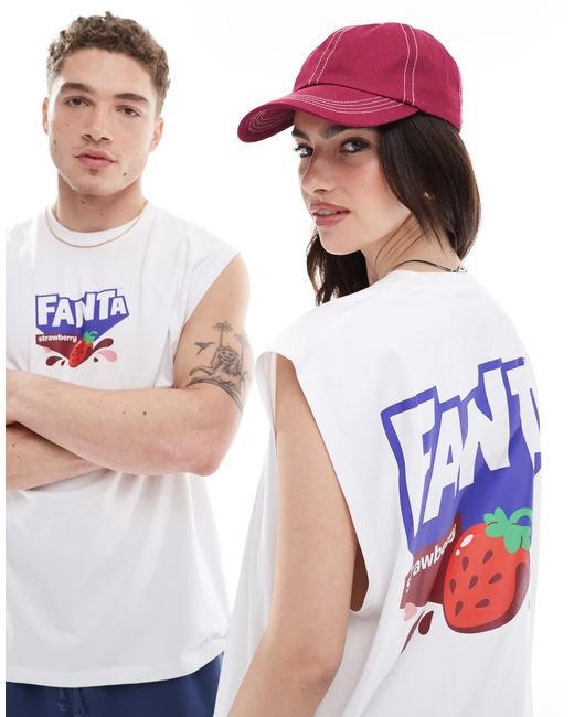ASOS White – lizenziertes unisex-trägertop