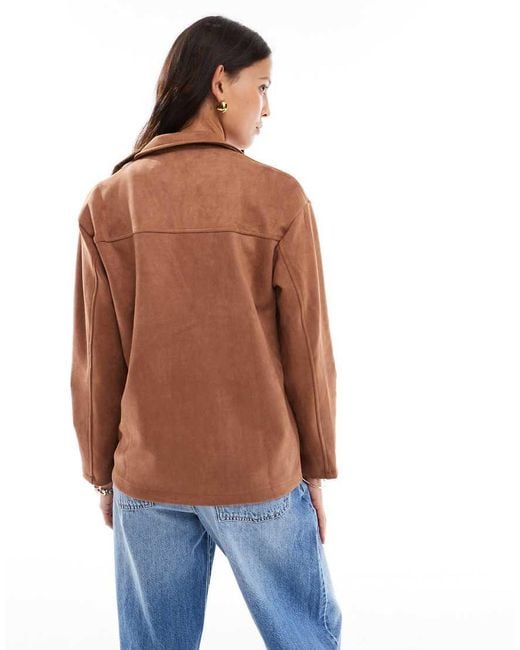 New Look Blue Faux Suede Blazer