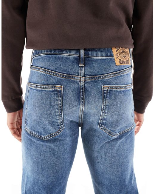 Superdry – cotton vintage – slim straight jeans in Blue für Herren