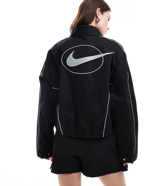 Nike Blue – trainingsjacke aus webstoff
