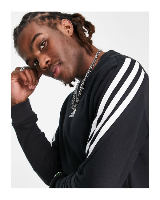 adidas Originals Adidas Sportswear Future Icons 3 Stripe Shoulder Sweatshirt  in Gray for Men | Lyst
