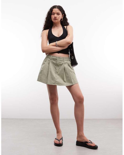 Vans Green Authentic Chino Mini Skirt Light