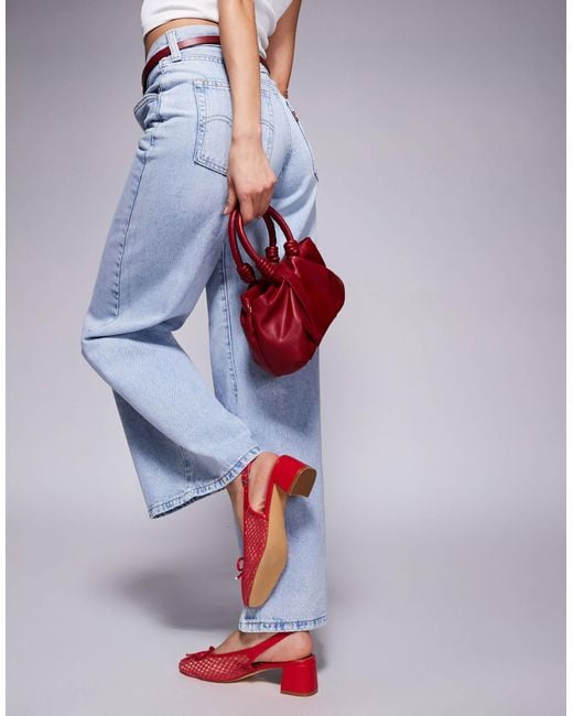 Public Desire Red – lover – ballerinas aus netzstoff