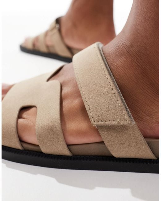 SEQWL Brown Sandals With Straps for men