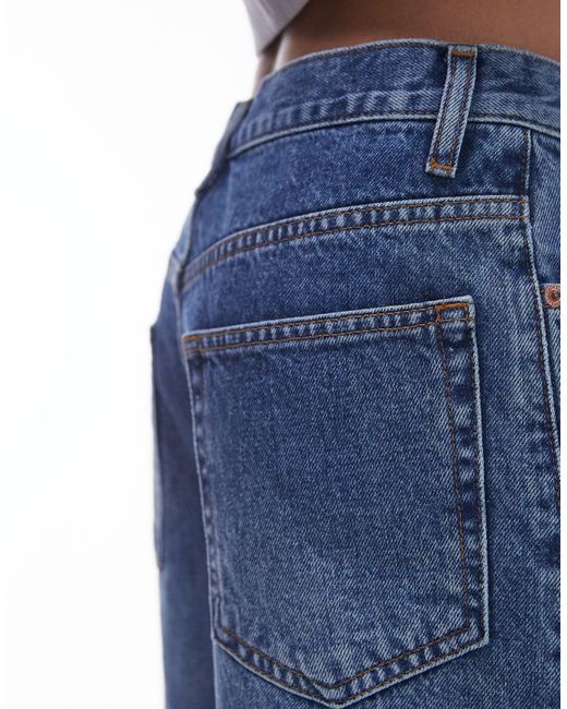 TOPSHOP Blue – locker geschnittene jeans-jorts