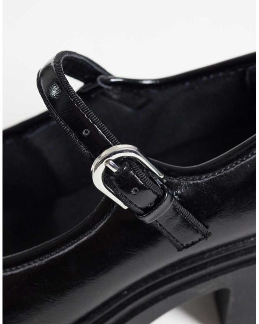 ASOS Black Stable Mary Jane Mid Shoes