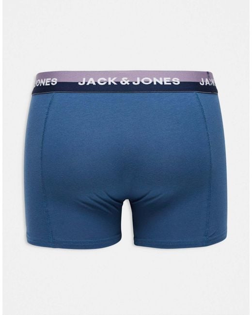 Jack & Jones Blue 3 Pack Trunks for men