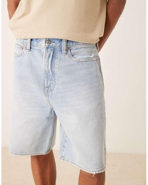 Abercrombie & Fitch Natural baggy Denim Shorts for men