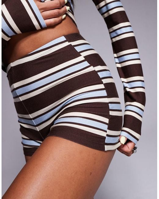 Kaiia Multicolor Exclusive Super Soft Jersey Micro Shorts Co-ord
