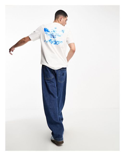 adidas Originals Adidas Orignals Trefoil Cloud T-shirt in Blue for Men |  Lyst