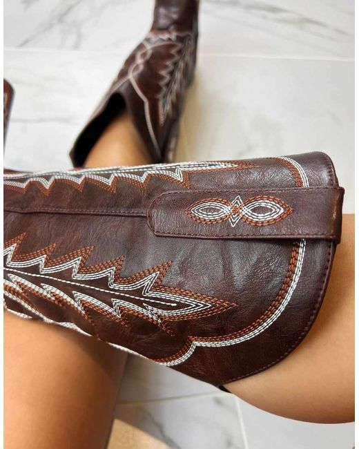 GIA STUDIOS Brown Cowboy Western Boots
