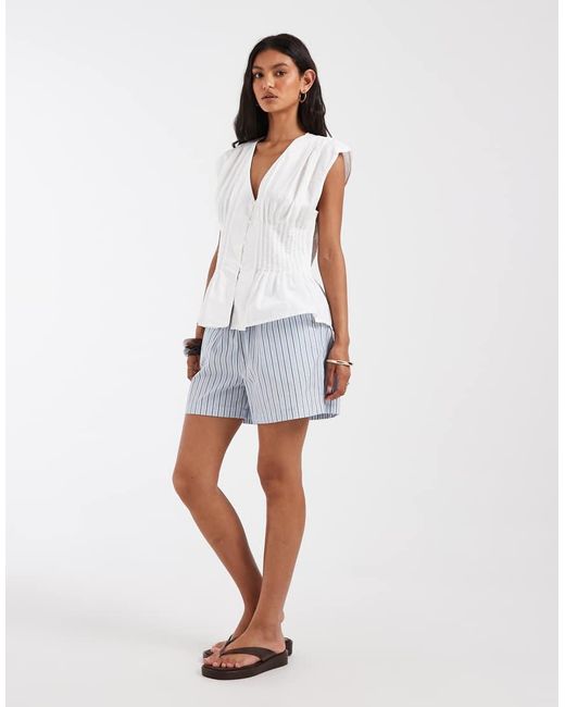 ONLY White Pull On Shorts