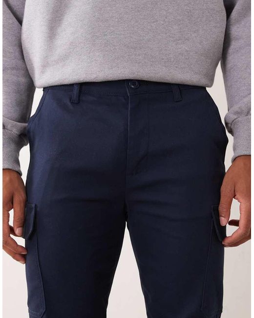 ASOS Blue Skinny Cargo Trousers for men