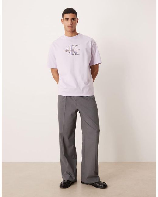 Calvin Klein White Monologo Elevated T-shirt for men