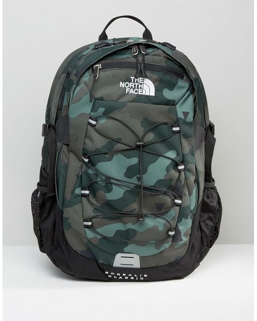 The North Face Green Borealis Backpack In Camo for men