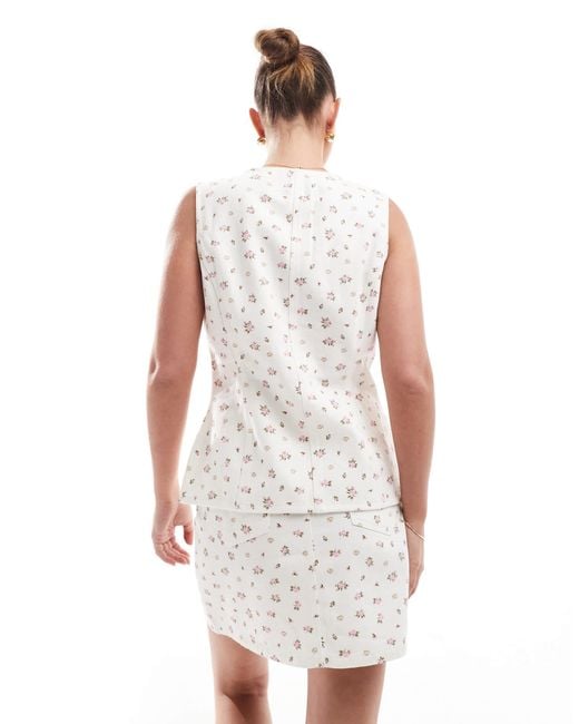 Threadbare White – denim-weste