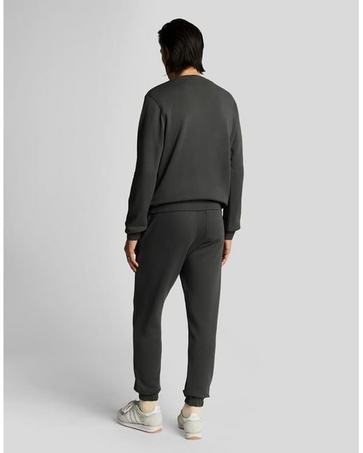 Lyle & Scott Gray Mid Bottoms Superfine Slim Sweatpant for men