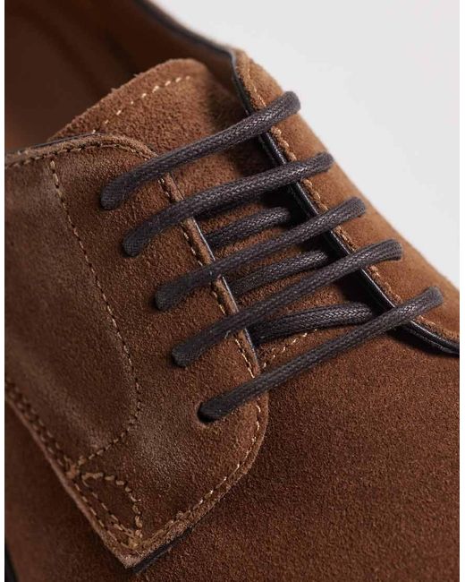 Mango Brown Real Suede Lace Up Brogues for men