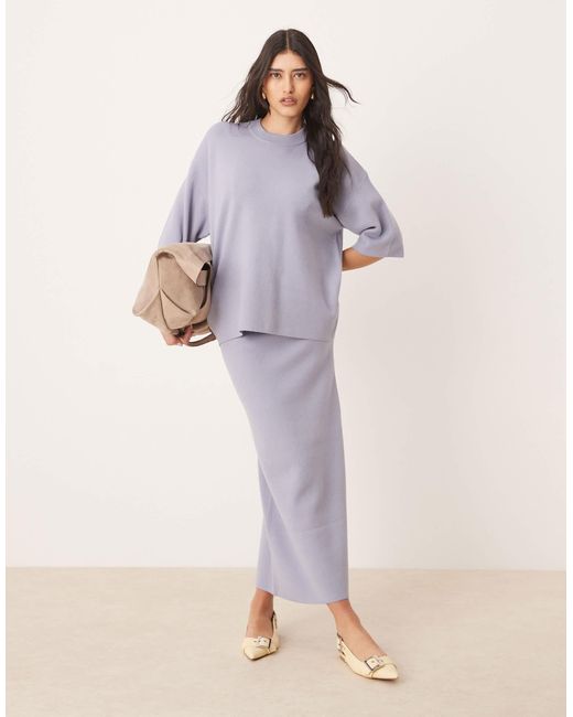 ASOS Purple Knitted Structured T Shirt