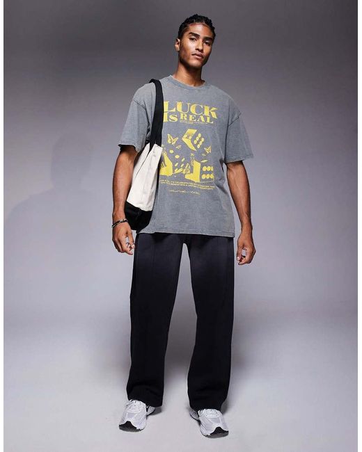 Good For Nothing Blue Straight Leg Joggers for men