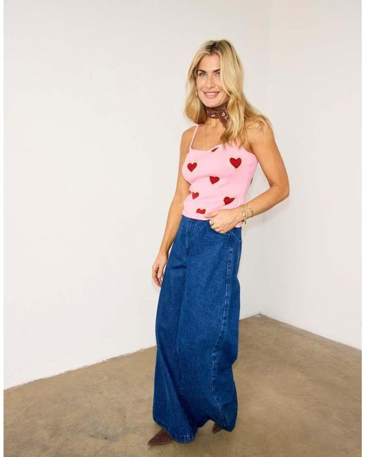 Never Fully Dressed Pink Knitted Cami Top Co-ord