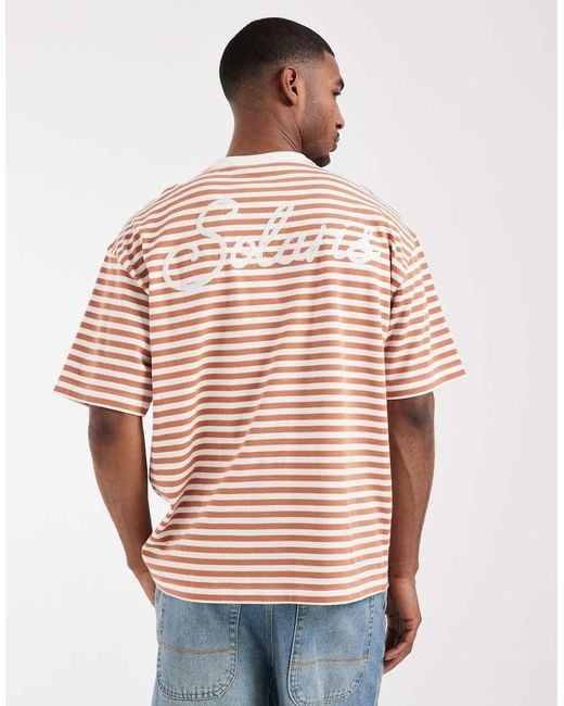 ASOS Pink Heavyweight Oversized T-Shirt for men