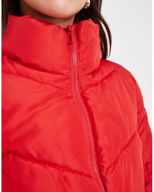 Vero Moda Red Puffer Jacket