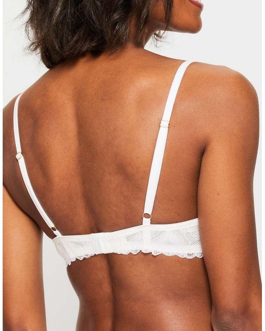 KBX White Harper Smooth Padded Plunge Bra